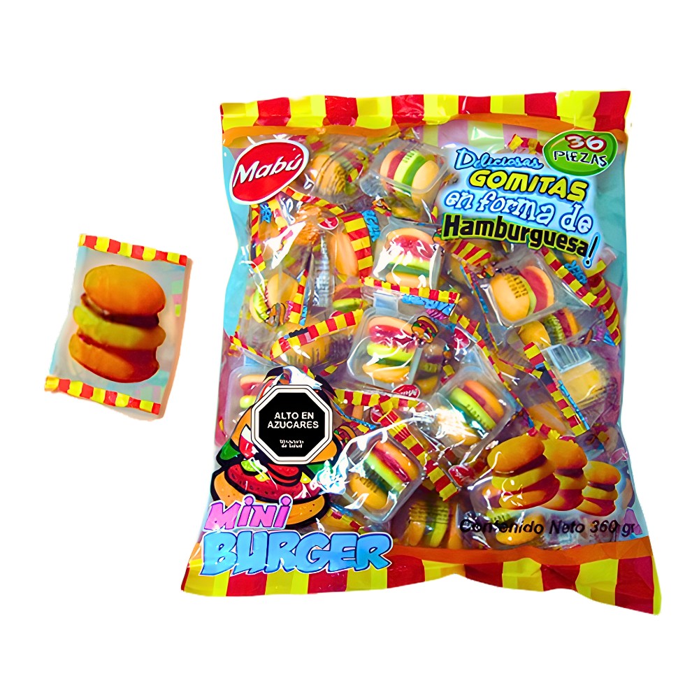 Gomita Dulce Hamburguesa Sorpresa x 36