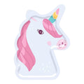Platos Forma Unicornio 24 cm x 8