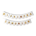 Guirnalda Mi Primera Comunión Blanco Dorado