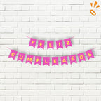 Guirnalda Banderín "Feliz Cumpleaños" Glitter Fucsia