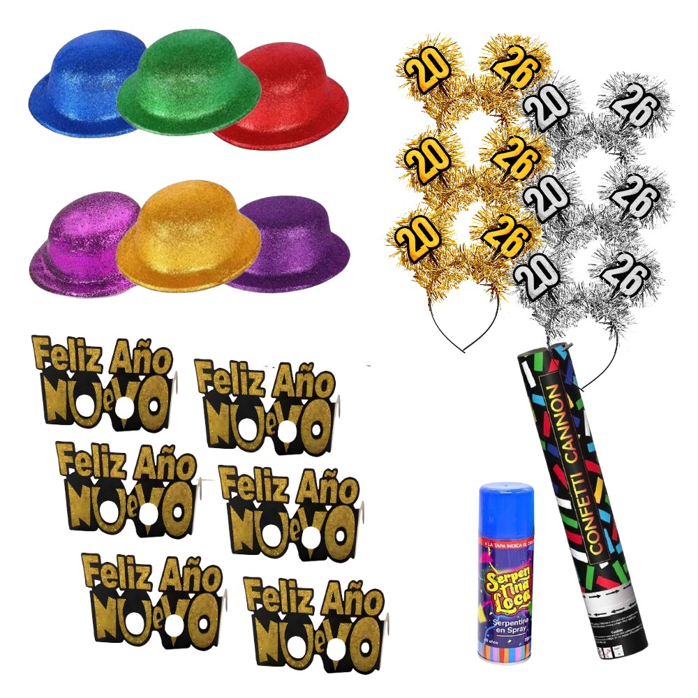 Pack Cotillón Año Nuevo 20 Productos