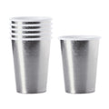 Vaso Polipapel Metalizado Plateado 300 ml x 6