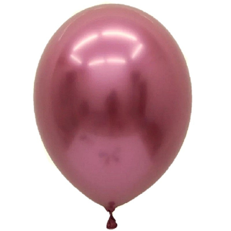 Globo Cromo R12 Metalizado Colores X 25