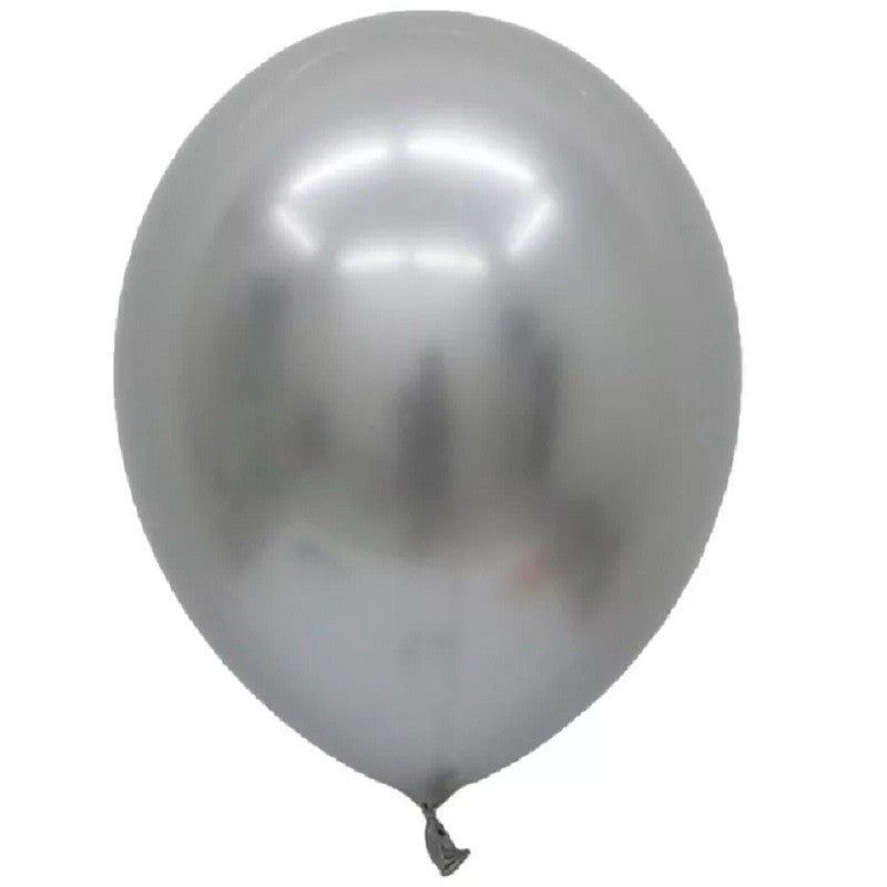 Globo Cromo R12 Metalizado Colores X 25