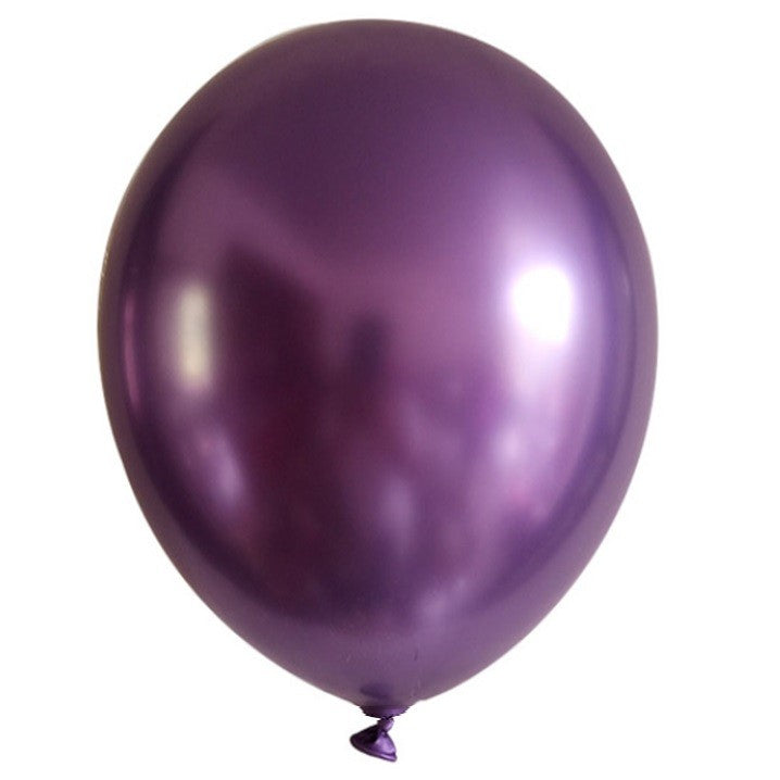 Globo Cromo R12 Metalizado Colores X 25