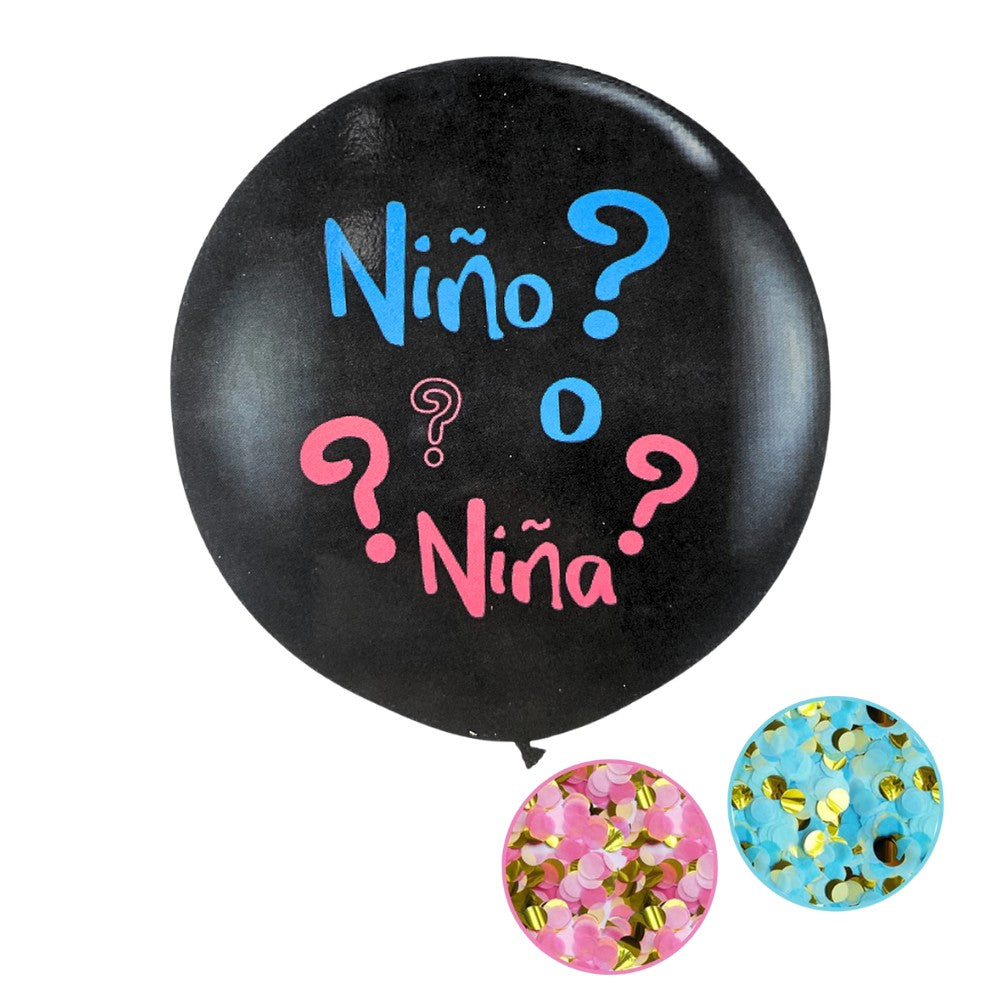 Globo Gigante Revelación De Género con Confetti