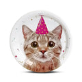 Platos Cumpleaños Gato x 6