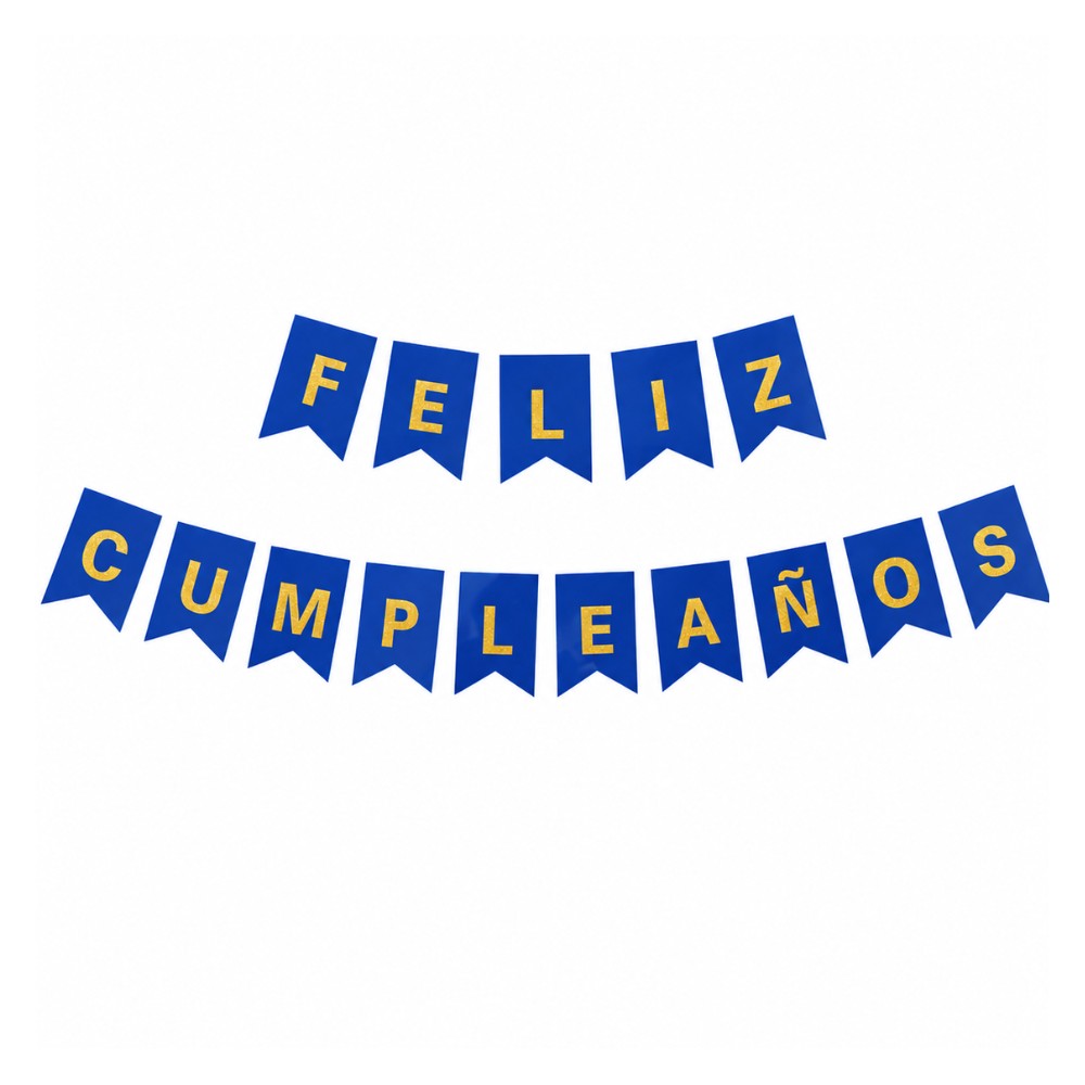 Guirnalda Banderín "Feliz Cumpleaños" Azul