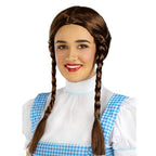 Peluca Trenzas Castaña