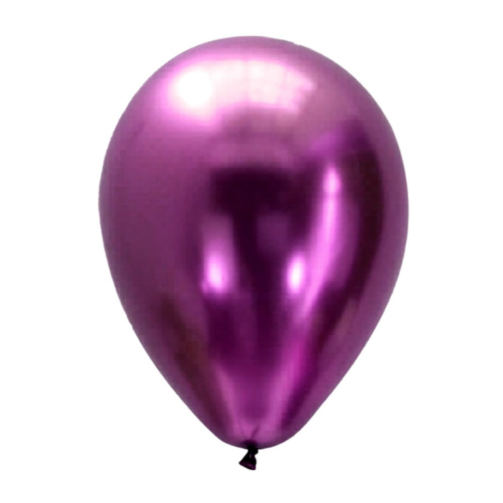 Globo Cromo R12 Metalizado Colores X 25