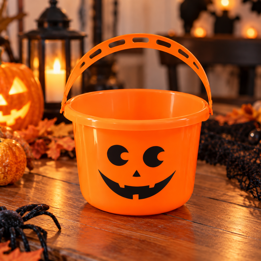 Balde Mediano Calabaza Halloween