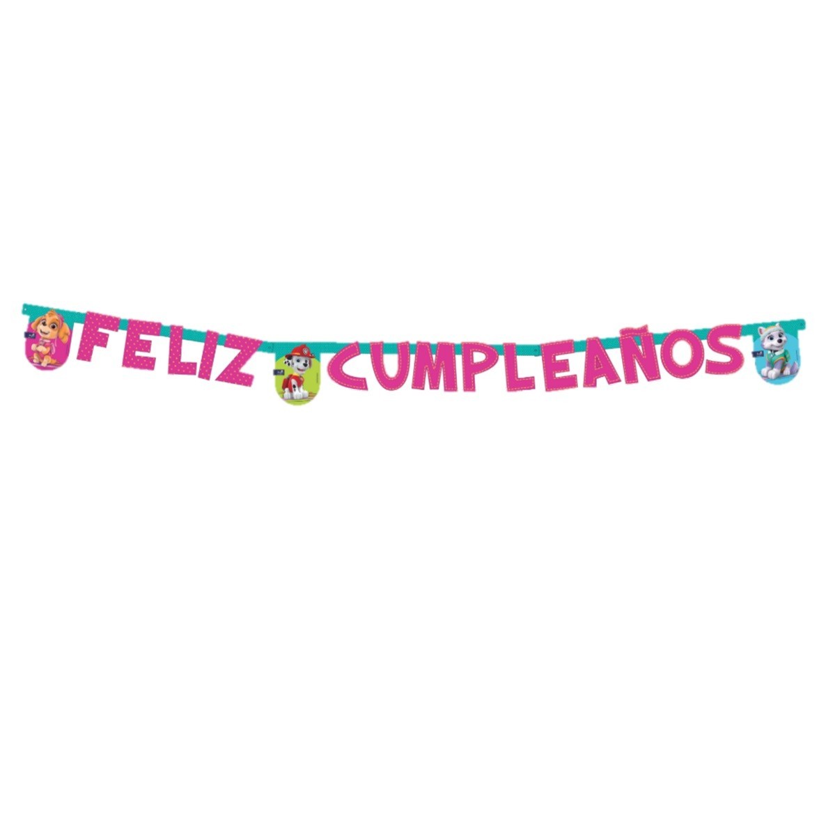 Guirnalda Feliz Cumpleaños Paw Patrol Niña