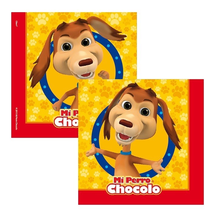 Servilleta Perro Chocolo x 12