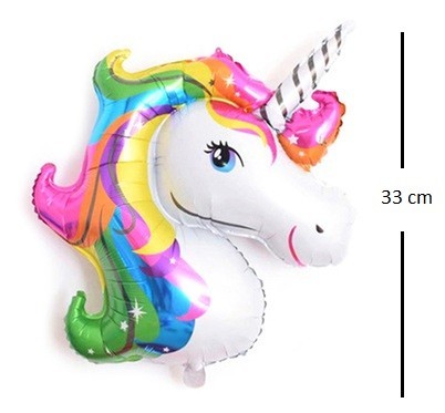 Globo Foil Unicornio 33 cm x 6
