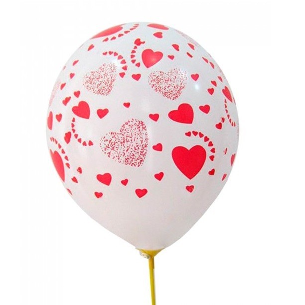 Globo Diseño Corazón x 6
