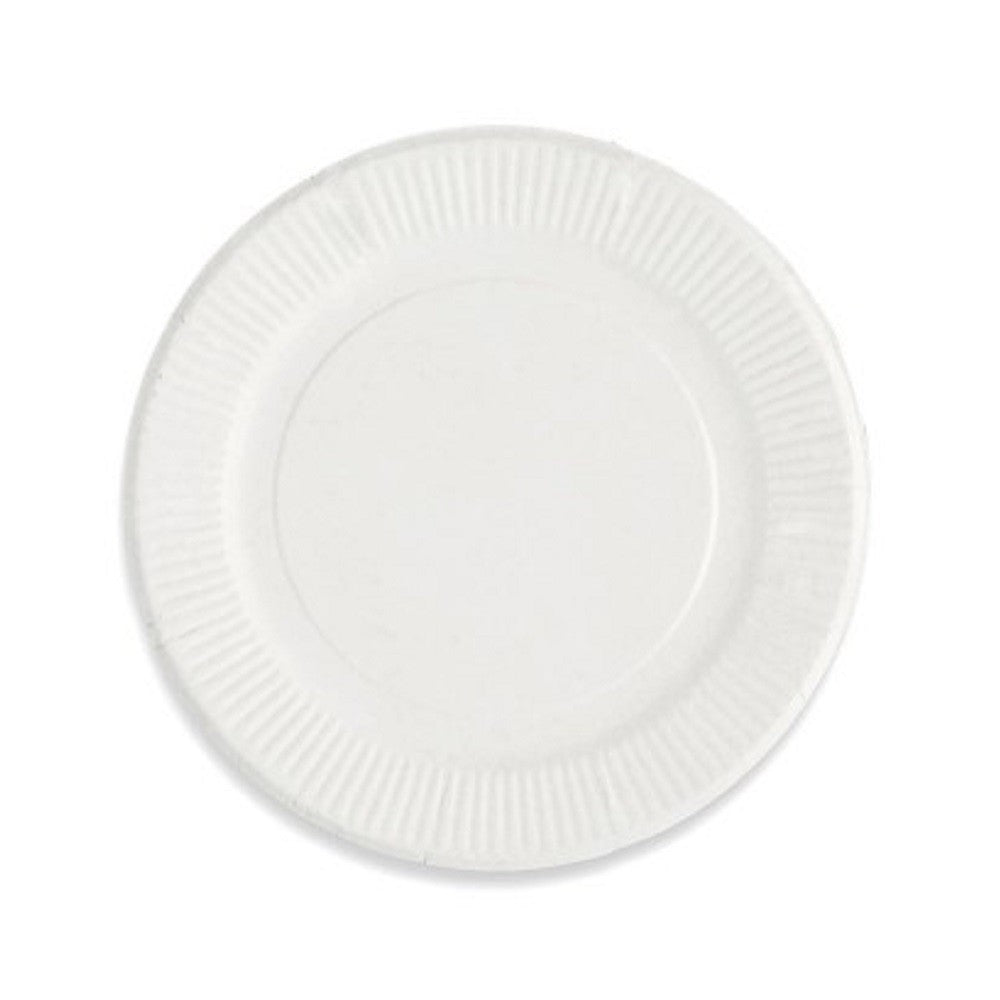 Plato Cartón Blanco x 50