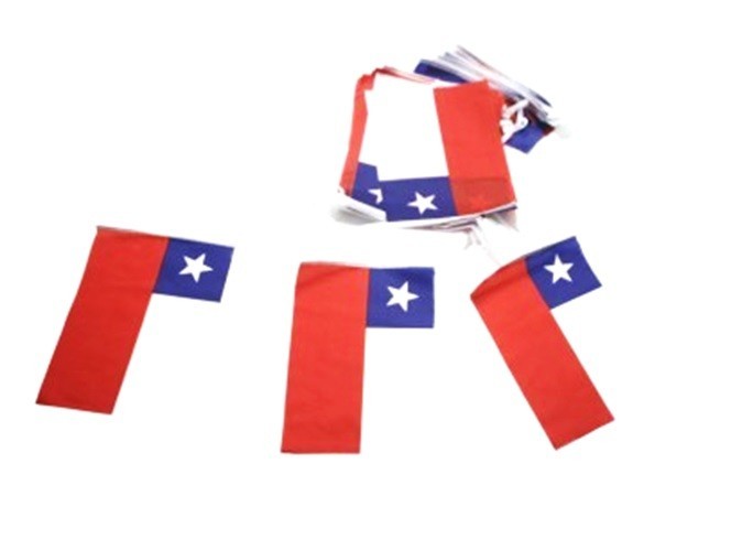 Guirnalda Banderas de Chile 5 Metros Fiestas Patrias