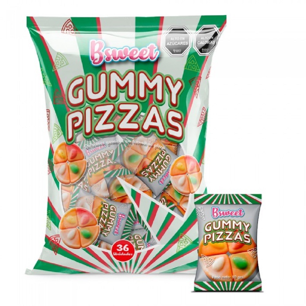 Gomita Dulce Pizza Sorpresa x 36