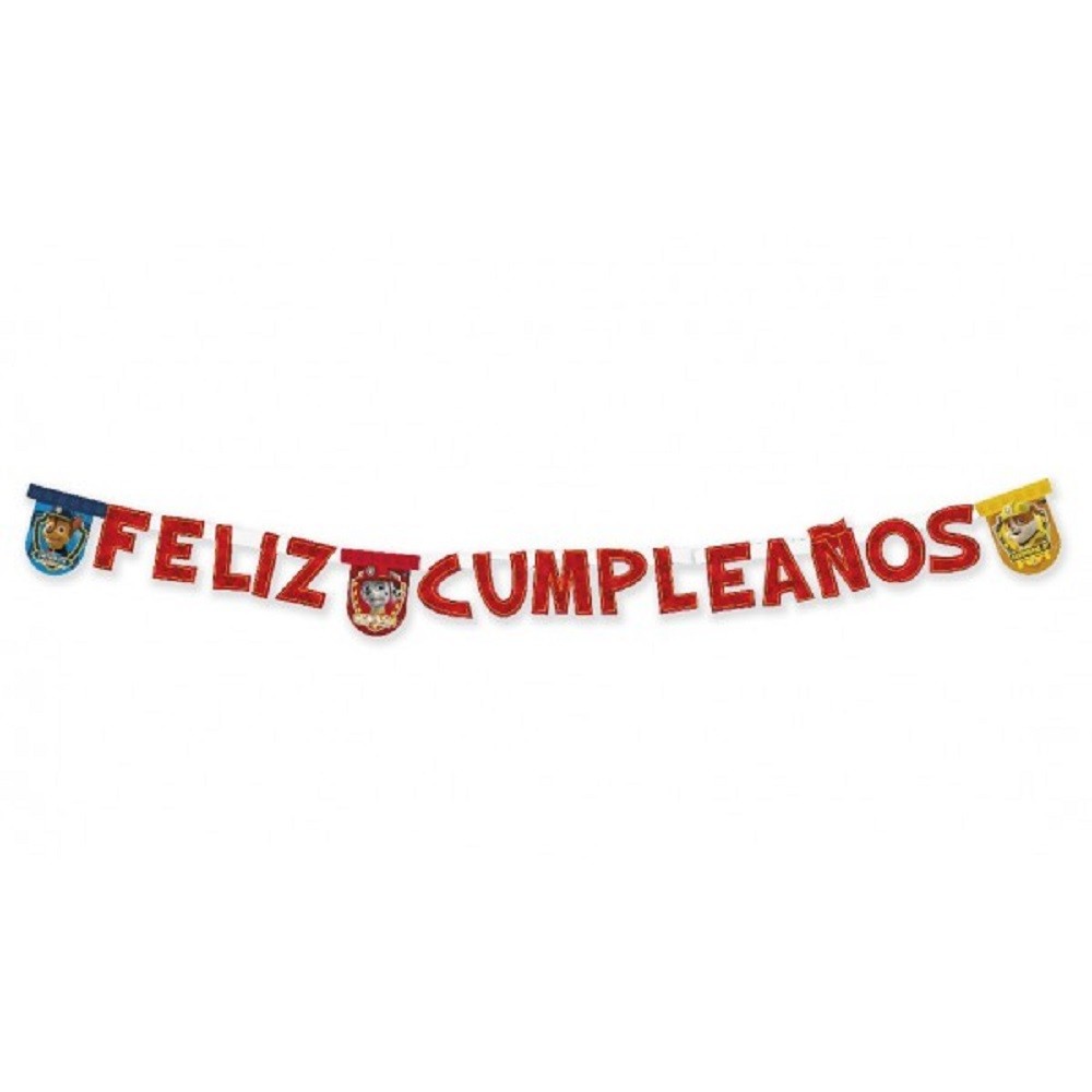 Guirnalda Feliz Cumpleaños Paw Patrol