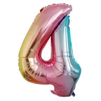 Globo Metálico Arcoiris Números 70 cm