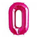 Globo Metálico 70 cm Números Fucsia