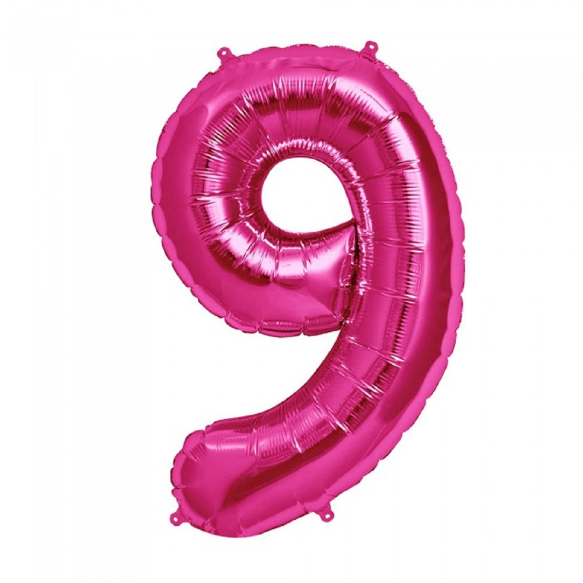 Globo Metálico 70 cm Números Fucsia