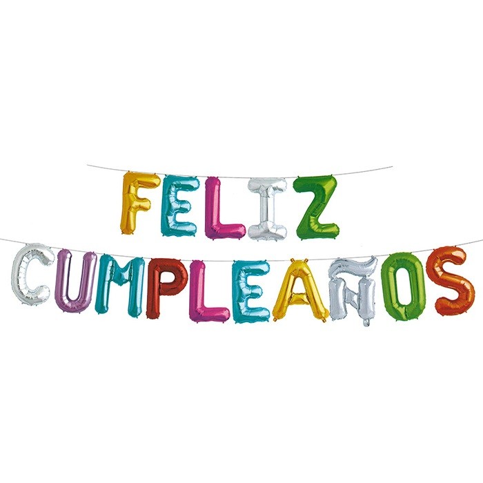 Globo Metálico Feliz Cumpleaños Colores