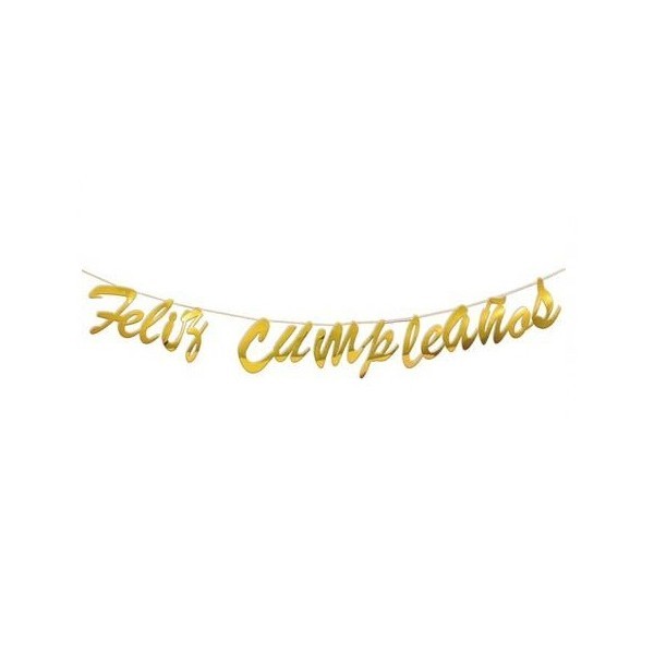 Guirnalda Feliz Cumpleaños Cursivo