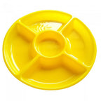 Bandeja Circular con Divisiones Reutilizable Colores