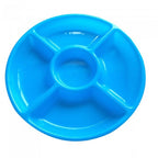 Bandeja Circular con Divisiones Reutilizable Colores