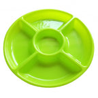 Bandeja Circular con Divisiones Reutilizable Colores