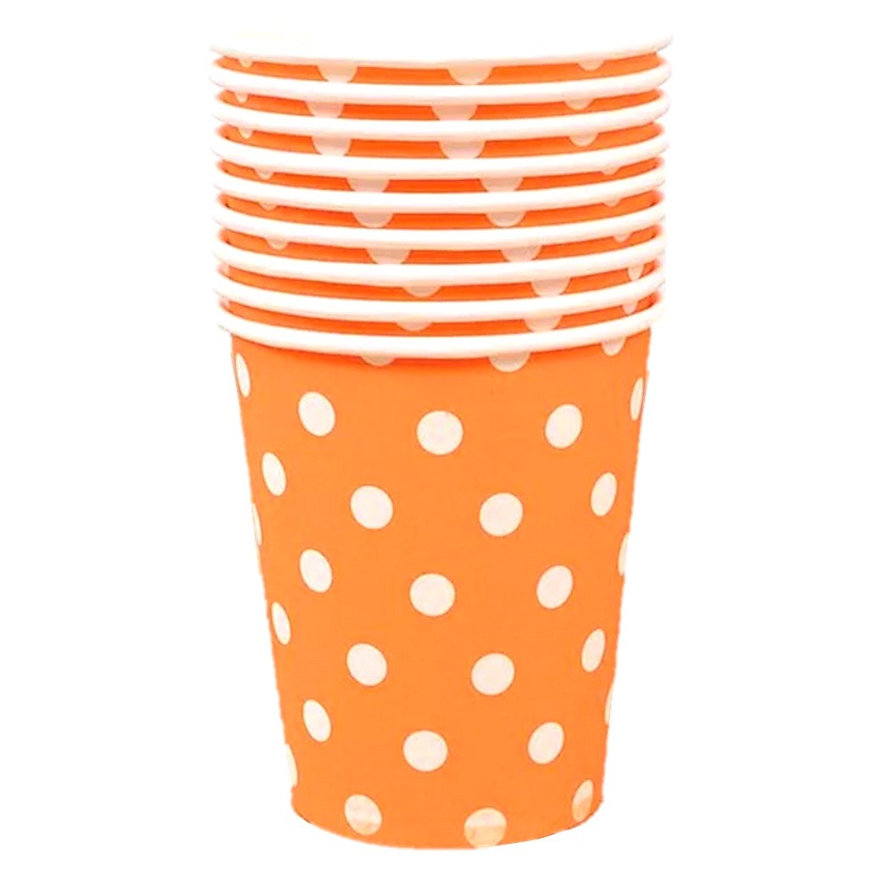 Vaso Polipapel Lunares Colores x 10