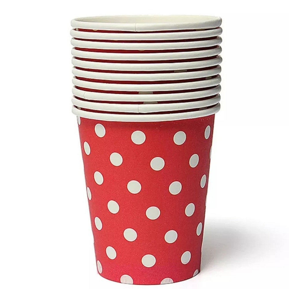 Vaso Polipapel Lunares Colores x 10