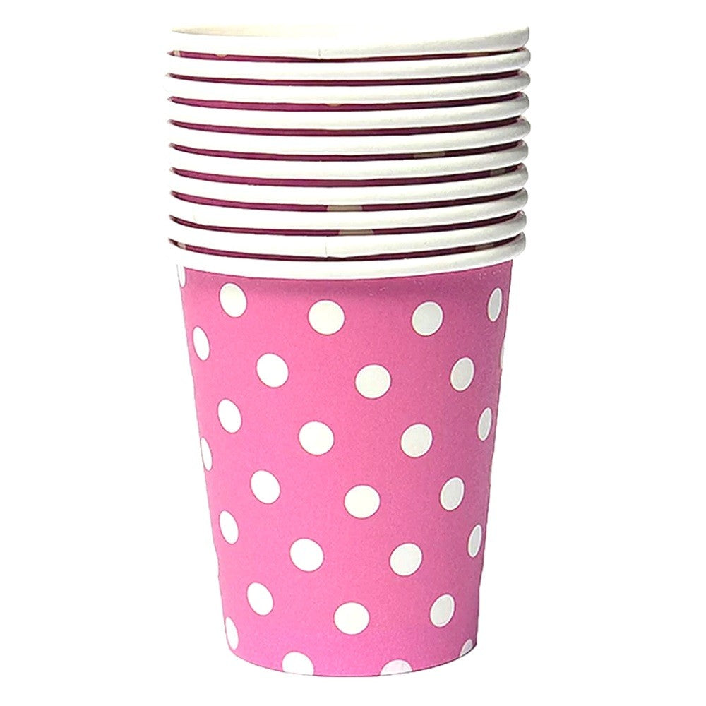 Vaso Polipapel Lunares Colores x 10