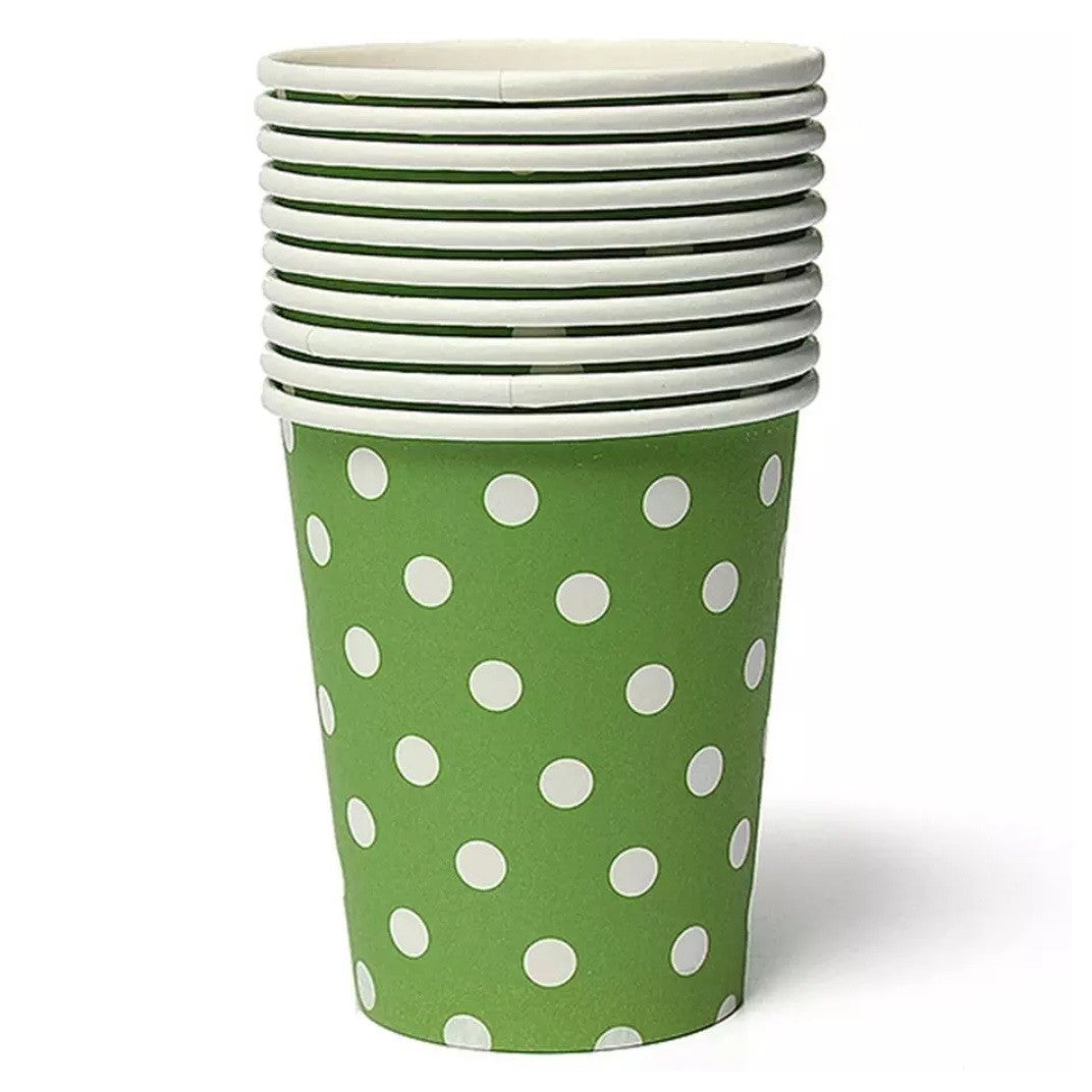 Vaso Polipapel Lunares Colores x 10