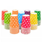 Vaso Polipapel Lunares Colores x 10
