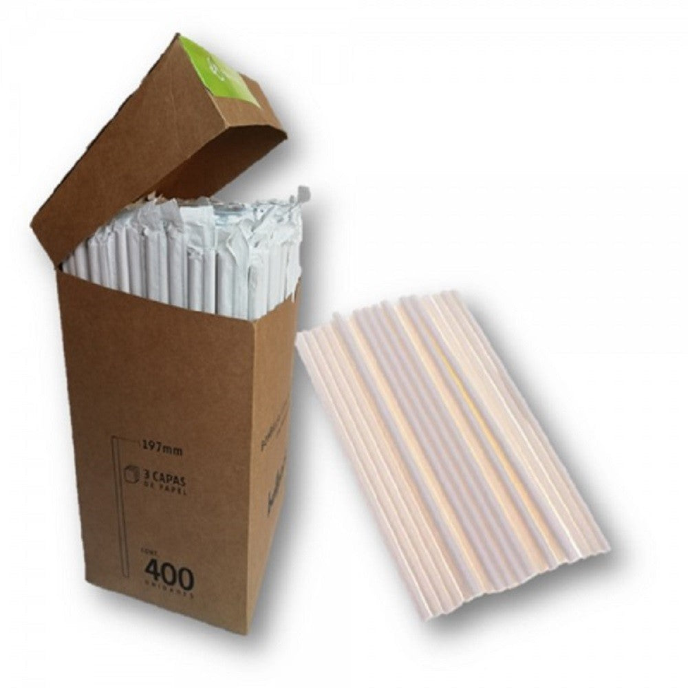 Bombilla Ecológica Envueltas En Papel x 400 Colores