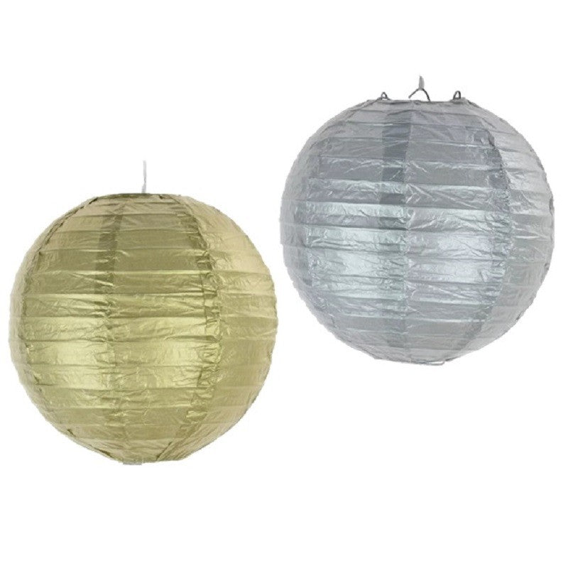 Pantalla Decoración 25 cms Dorado y Plateado