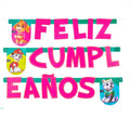 Guirnalda Feliz Cumpleaños Paw Patrol Niña