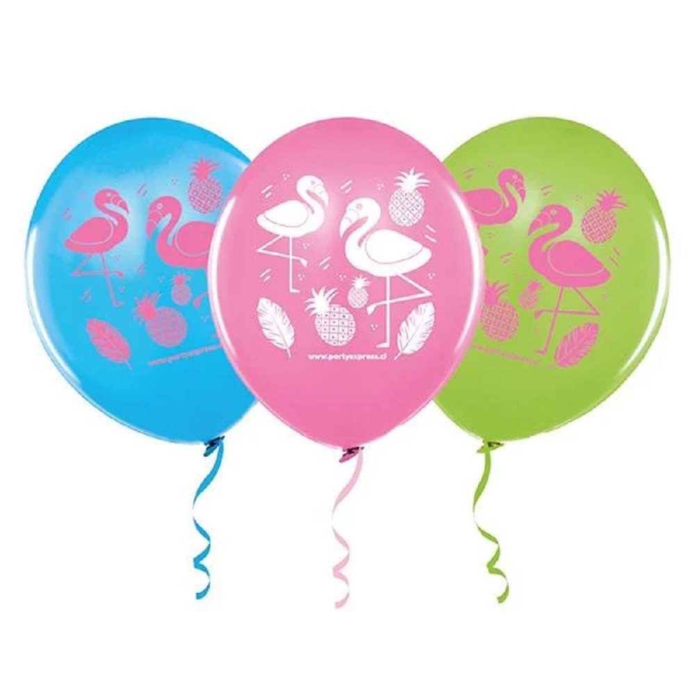 Globos Flamenco x 12