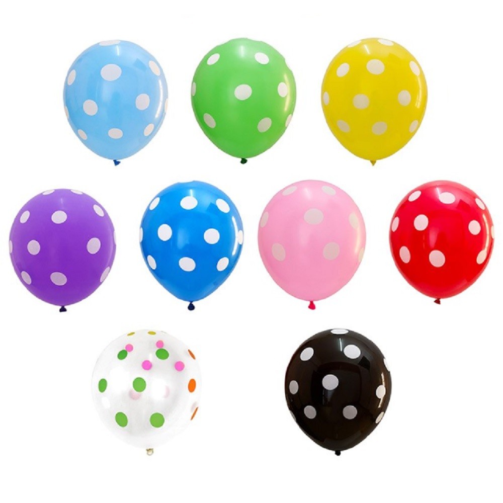 Globo Lunares Colores x 12