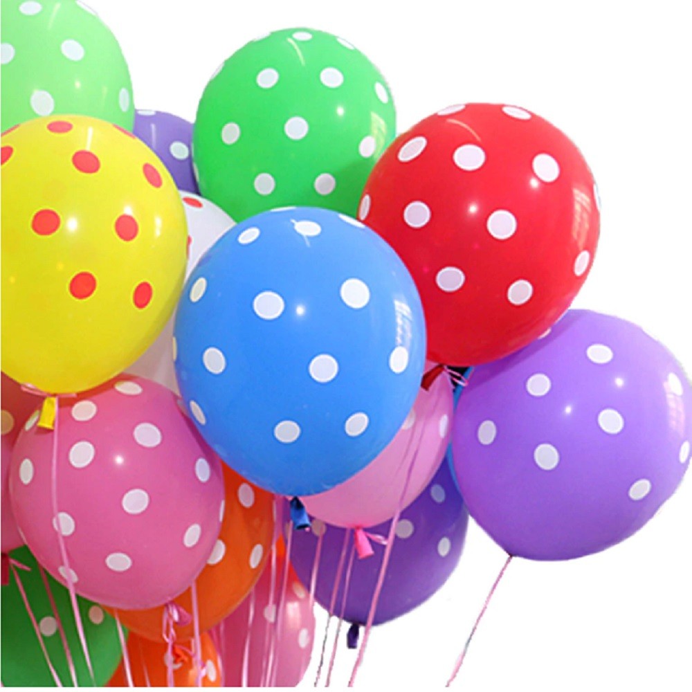Globo Lunares Colores x 12