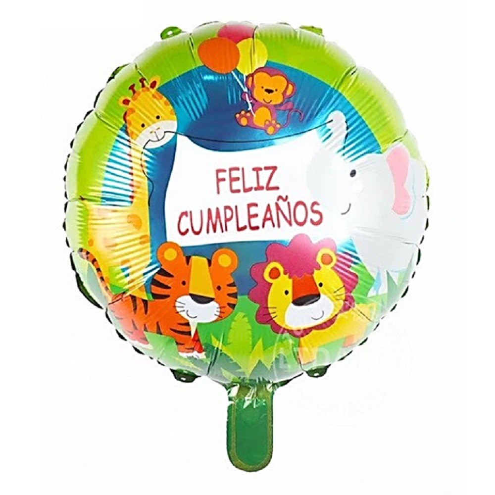 Globo Metálico Feliz Cumpleaños Selva