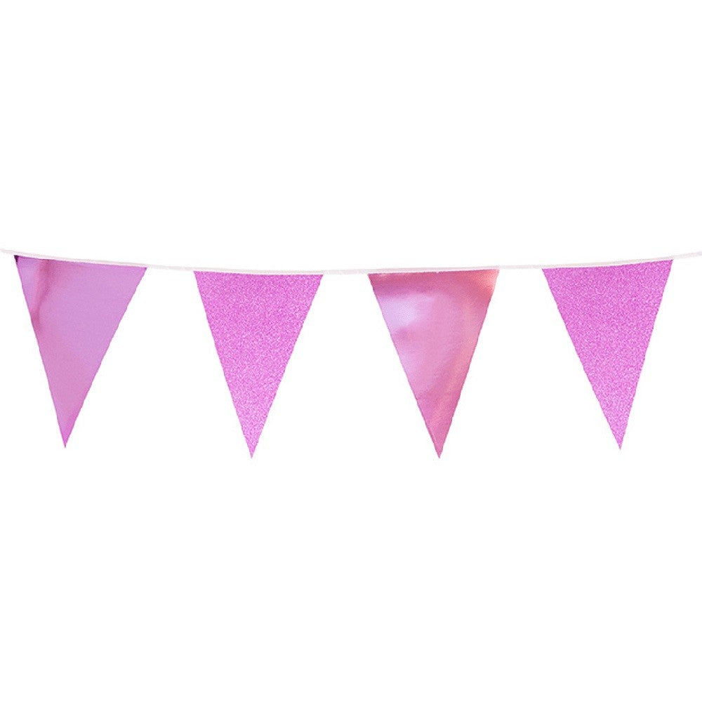 Guirnalda Banderines Metal Glitter Colores