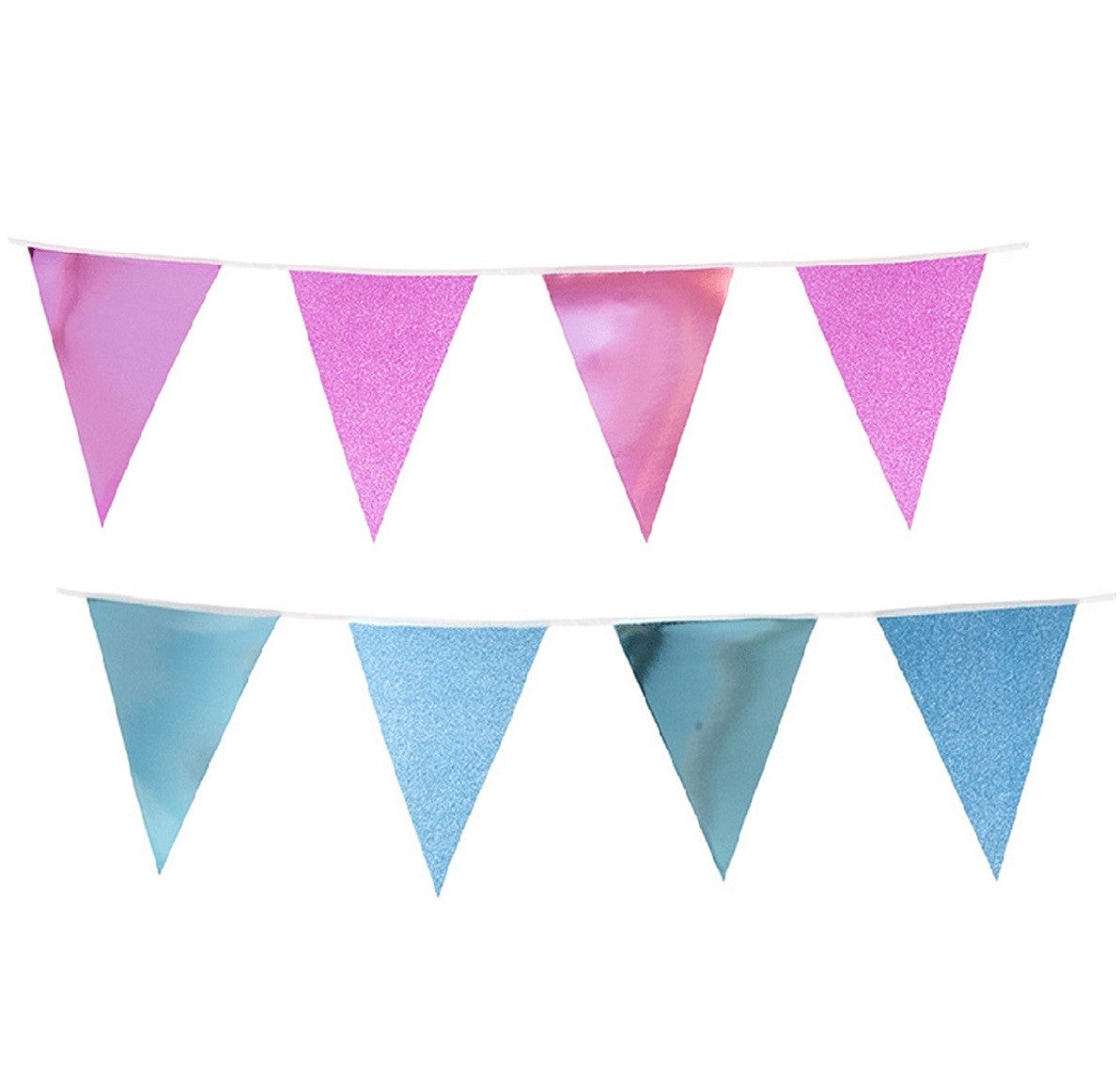 Guirnalda Banderines Metal Glitter Colores