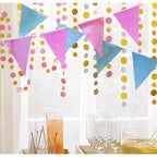 Guirnalda Banderines Metal Glitter Colores