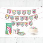 Guirnalda Feliz Cumpleaños Unicornio Encantado