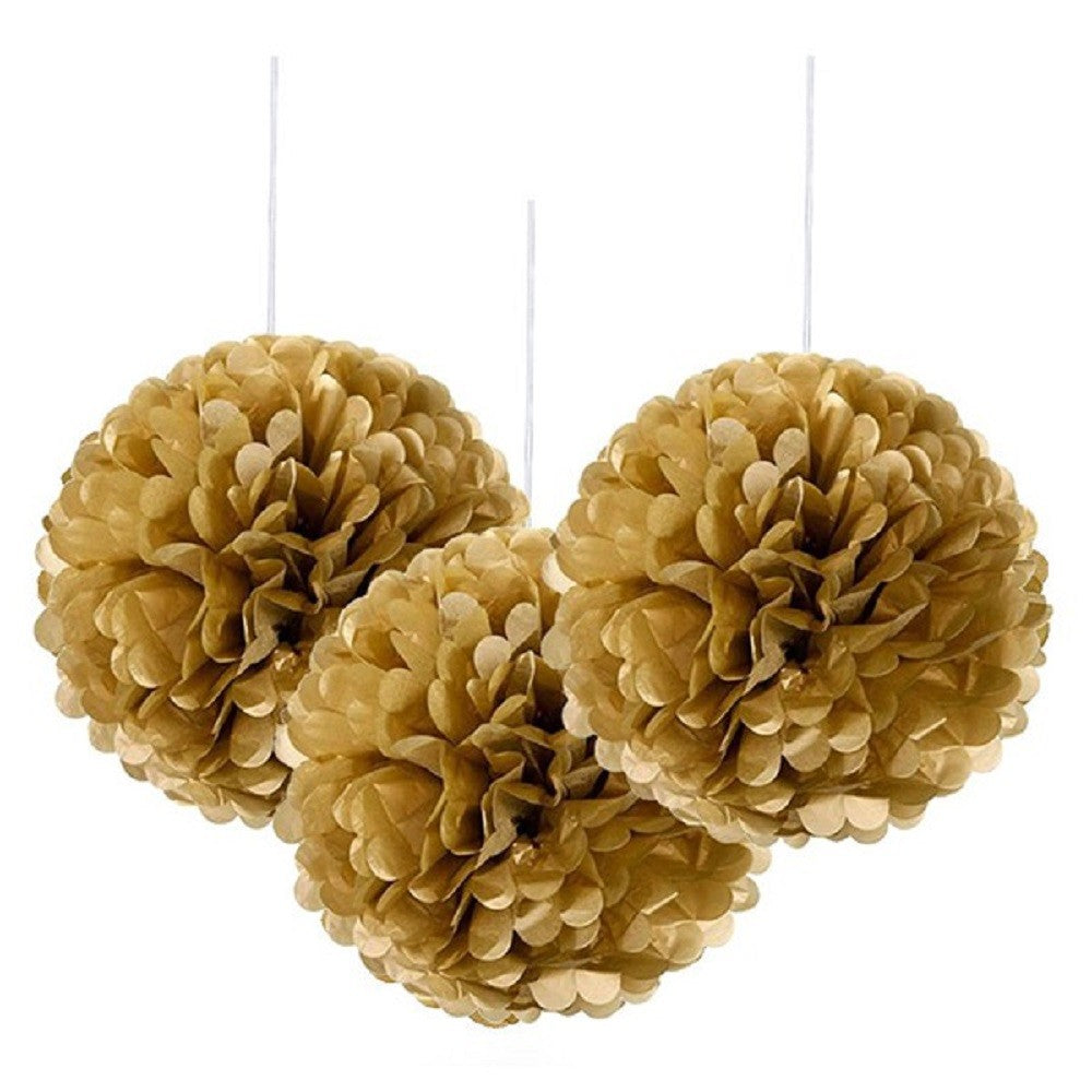 Pompón Papel Metalizado 35 cms