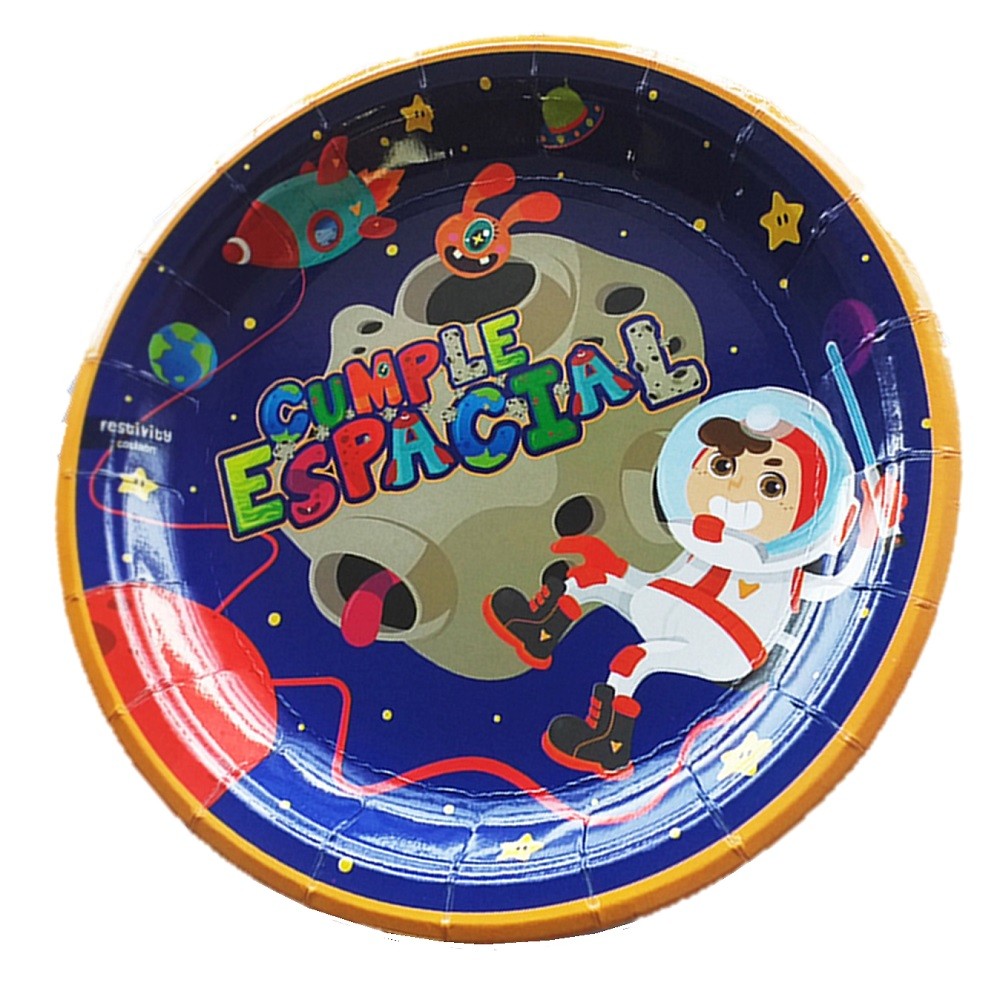Plato Cumpleaños Espacial