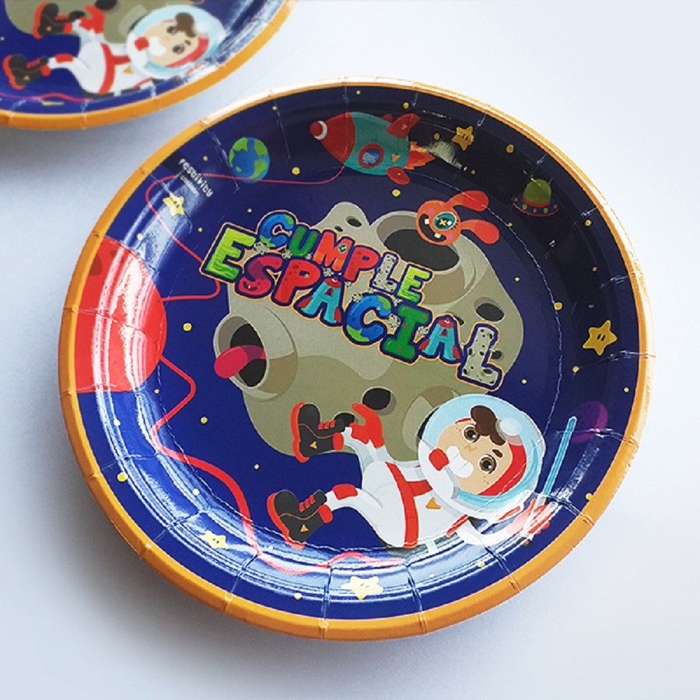Plato Cumpleaños Espacial